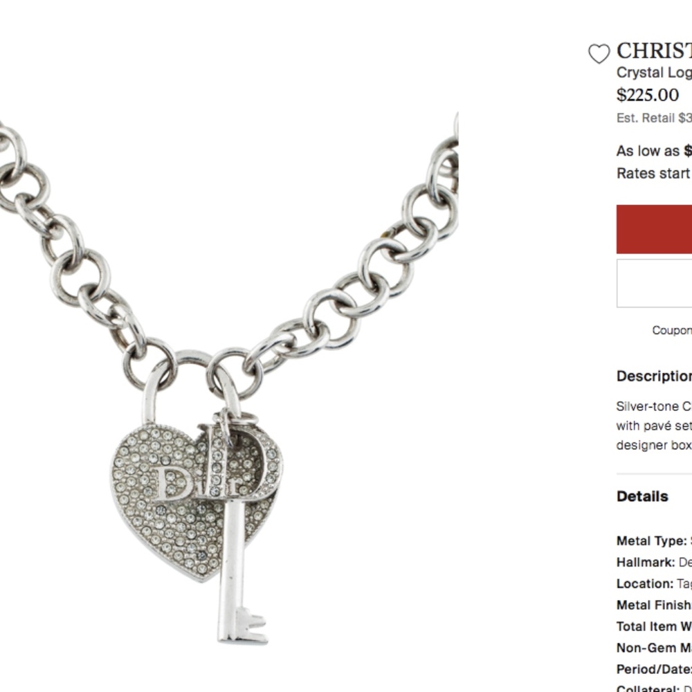 ❌SOLD❌Authentic heart Dior Necklace❌SOLD❌ - Picture 3 of 6